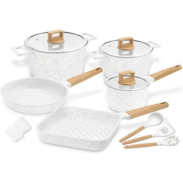 Nonstick Cookware Set 100% Pfoa Free Aluminum Induction Pots And Pans Set With C 